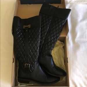 G.H. Bass Black Quilted Rain Boots